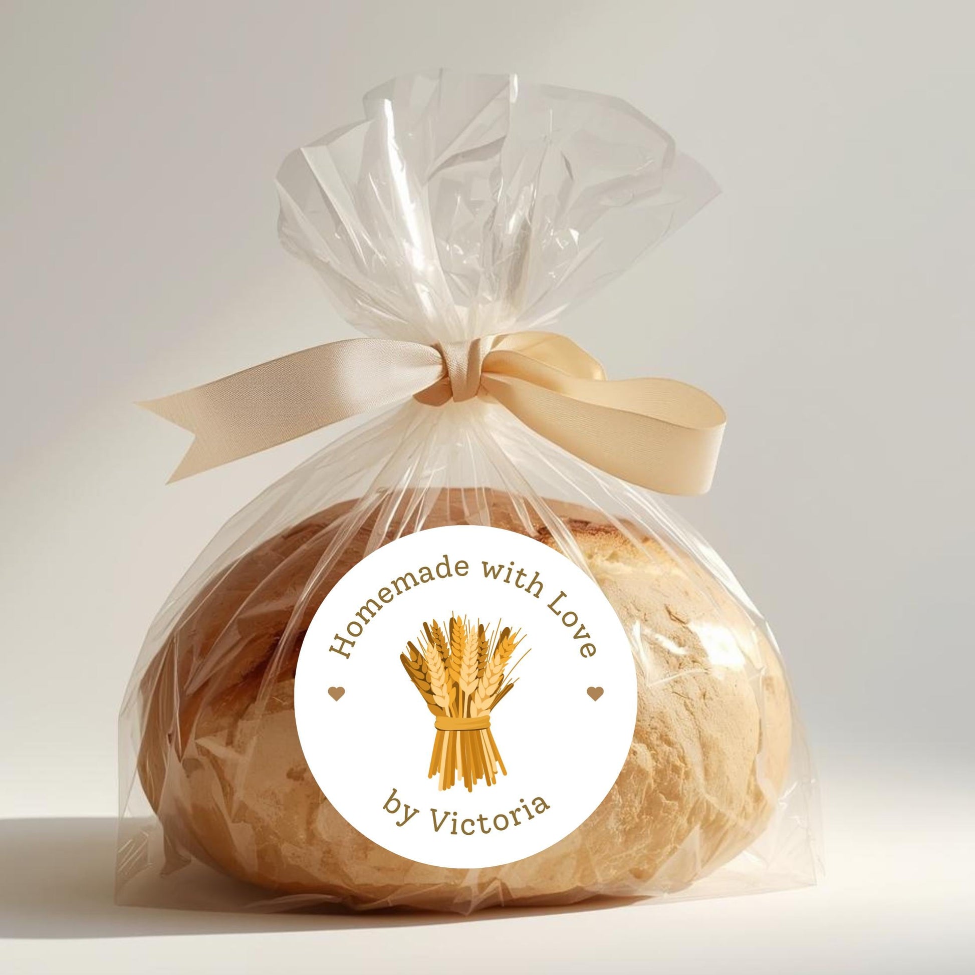 Personalized Homemade with Love Stickers, Customized Baked Goods Small Business Bakery Packaging Labels