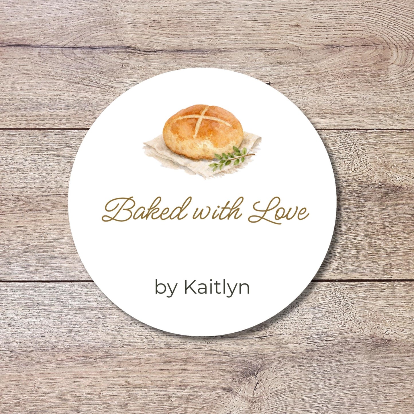 Personalized Homemade with Love Stickers, Customized Baked Goods Small Business Bakery Packaging Labels