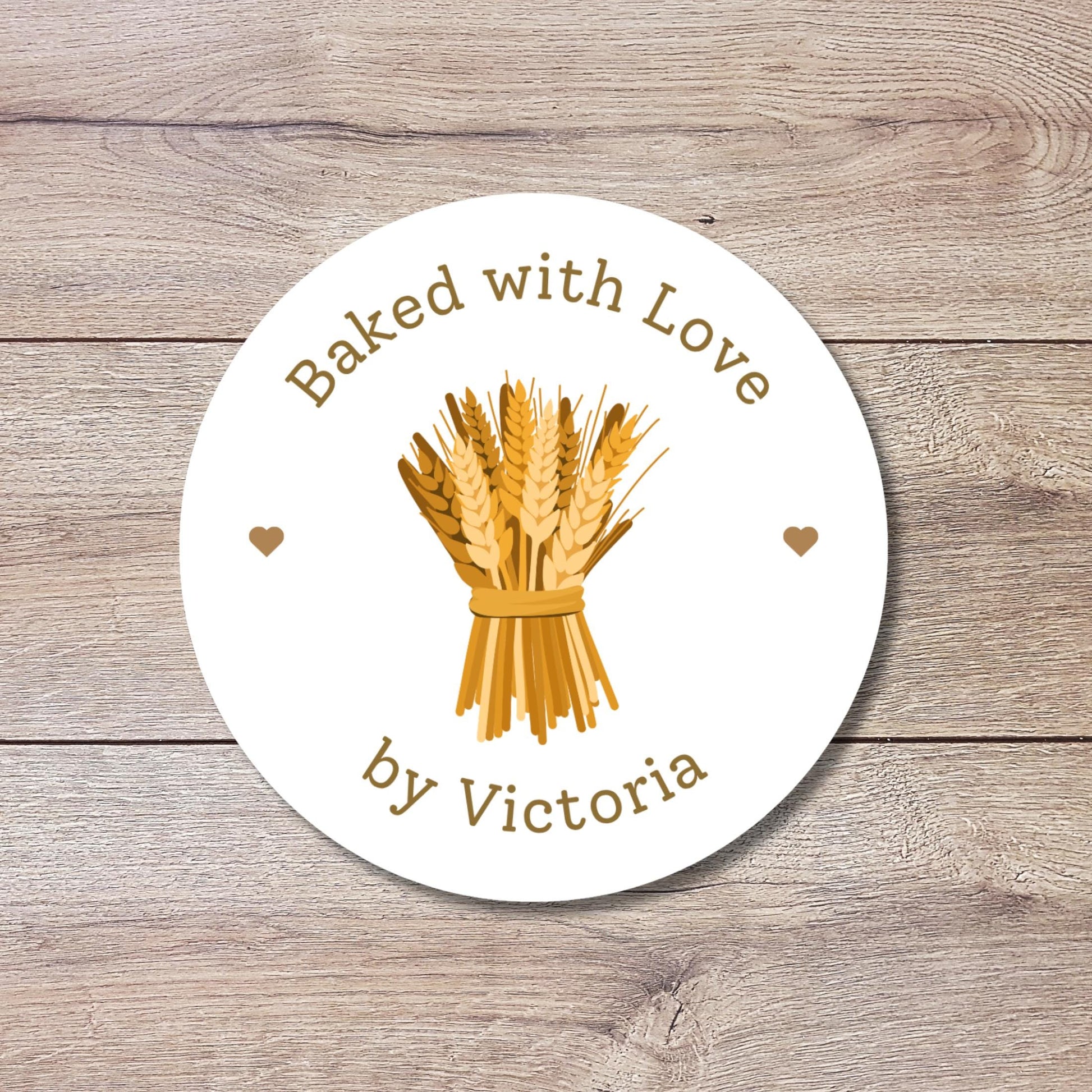 Personalized Homemade with Love Stickers, Customized Baked Goods Small Business Bakery Packaging Labels