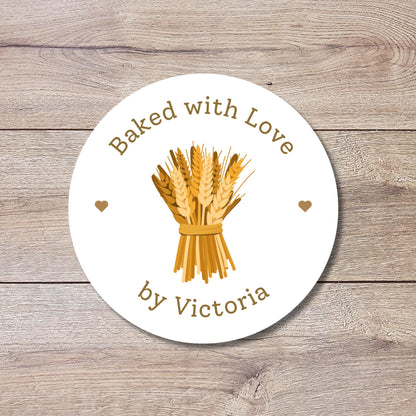 Personalized Homemade with Love Stickers, Customized Baked Goods Small Business Bakery Packaging Labels