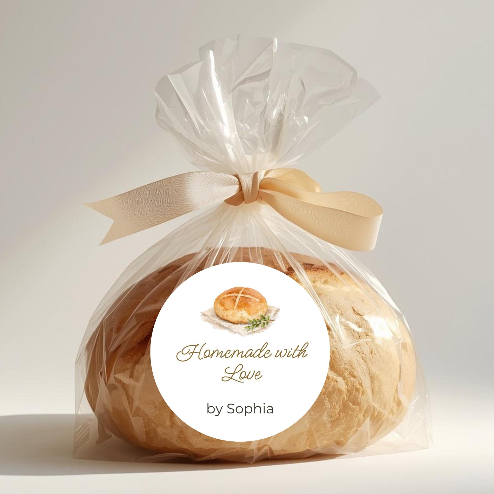 Personalized Homemade with Love Stickers, Customized Baked Goods Small Business Bakery Packaging Labels