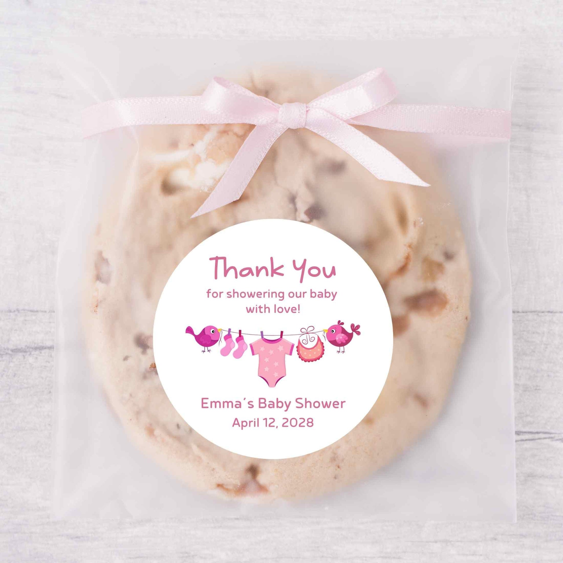 Personalized Baby Shower Stickers, Custom Thank You for Showering Boy Girl Baby Sprinkle Labels