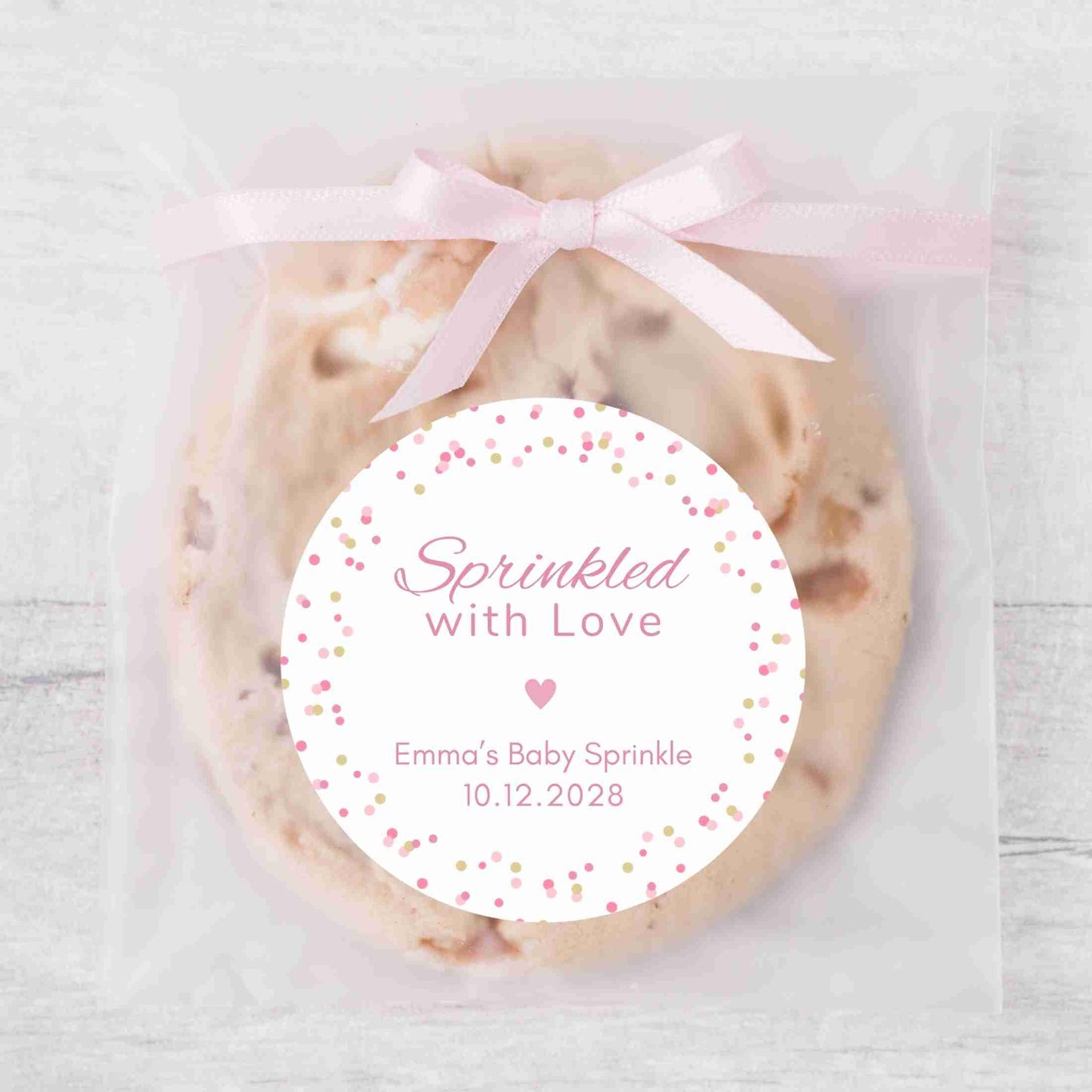 Personalized Sprinkled with Love Baby Shower Stickers, Custom Thank You for Showering Baby Boy Girl Labels