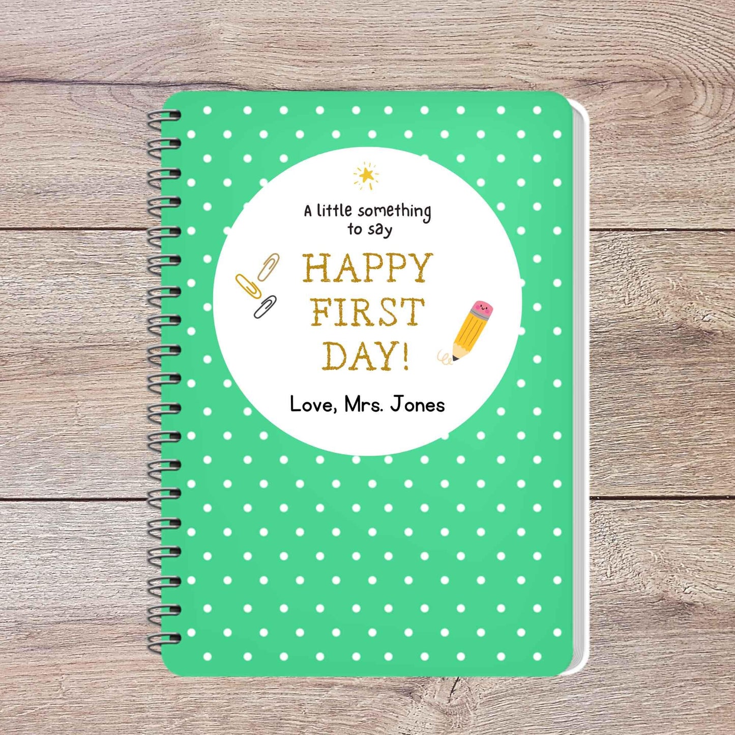 Personalized A Little Something to Say Happy First Day, Welcome Back to School Sticker, Teacher Folder Label for Kindergarten Any Grades