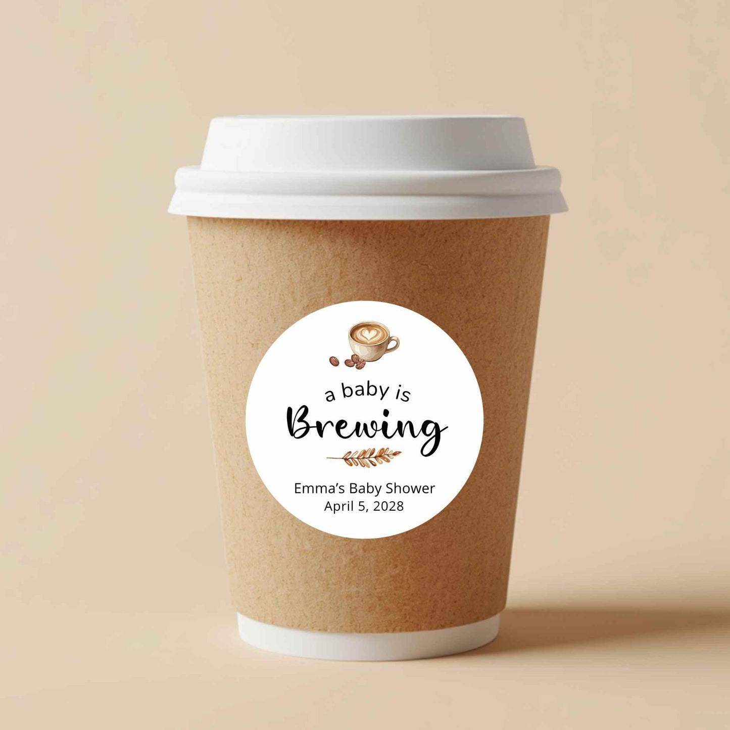 A Baby is Brewing Baby Shower Stickers, Custom Thank You for Showering Labels, Mom to Be Sprinkling Baby Party Favor