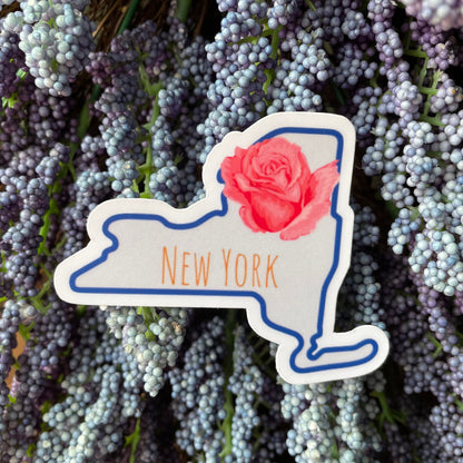 New York State Flower Vinyl Sticker