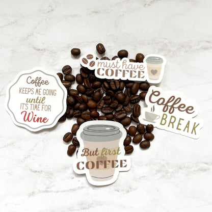 Coffee Break Vinyl Sticker