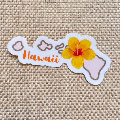 Hawaii State Flower Vinyl Sticker