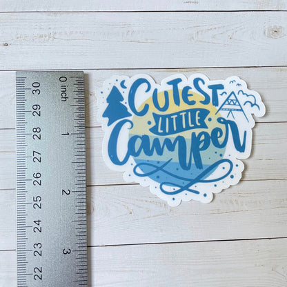 Cutest Little Camper Vinyl Sticker