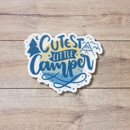 Cutest Little Camper Vinyl Sticker