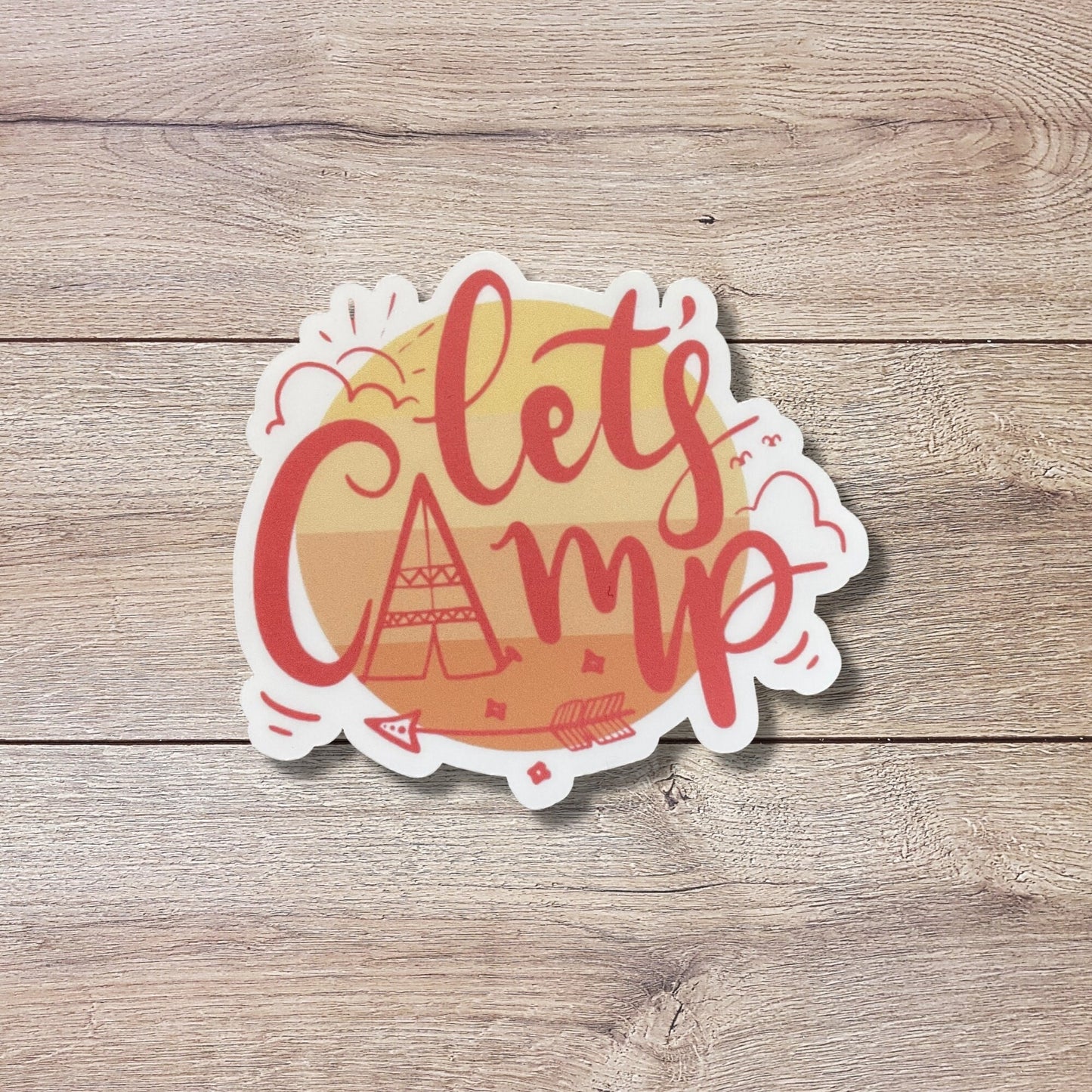 Let's Camp Vinyl Sticker