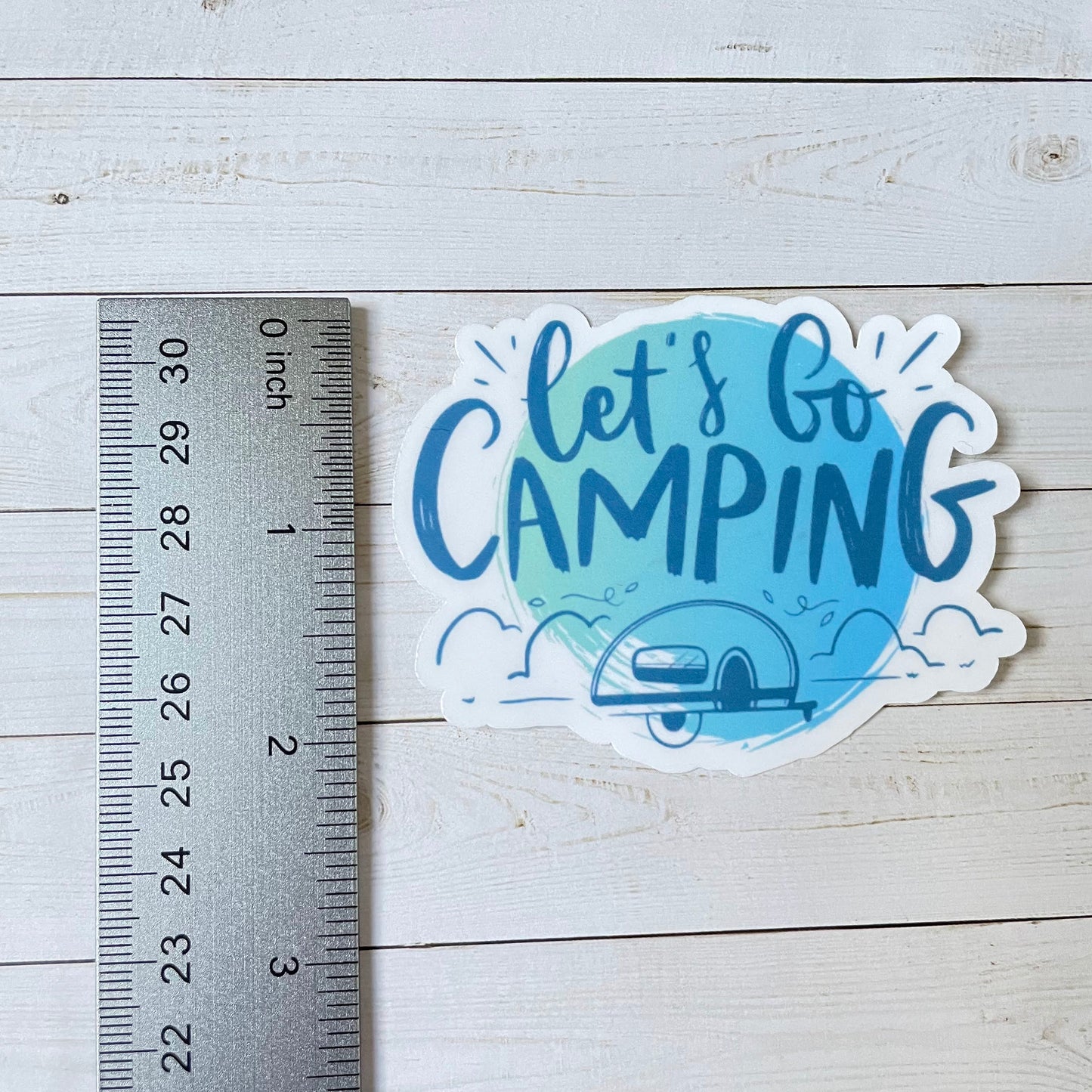 Let's Go Camping Vinyl Sticker