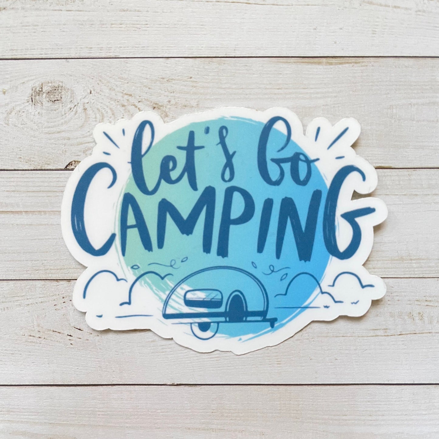 Let's Go Camping Vinyl Sticker