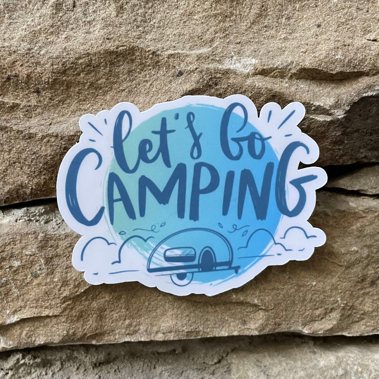 Let's Go Camping Vinyl Sticker