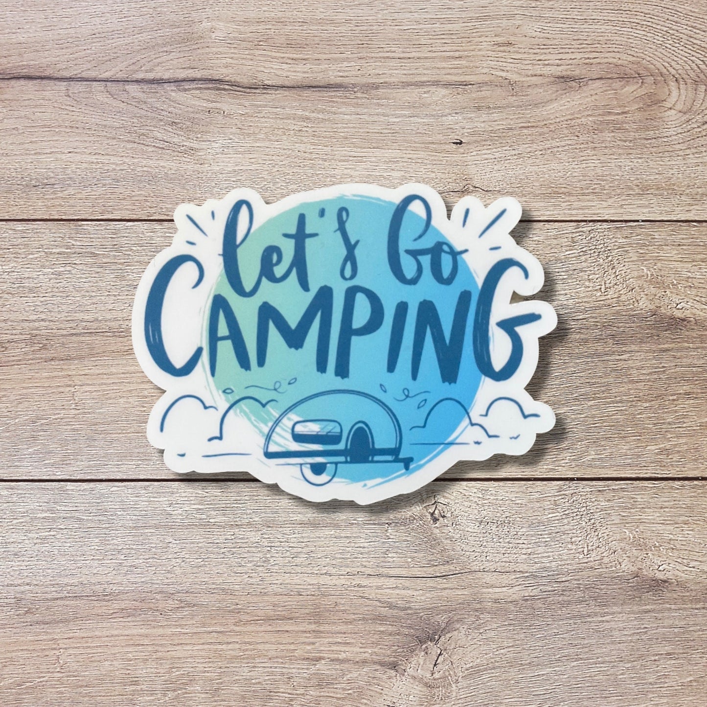 Let's Go Camping Vinyl Sticker