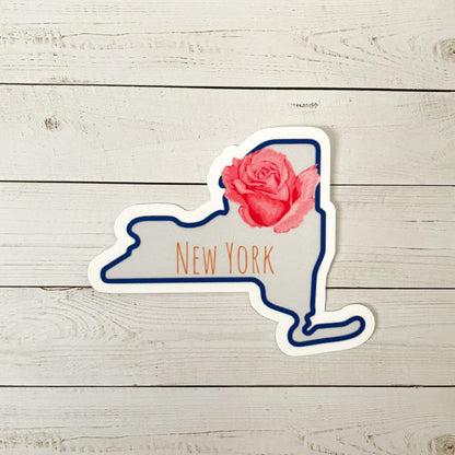 New York State Flower Vinyl Sticker