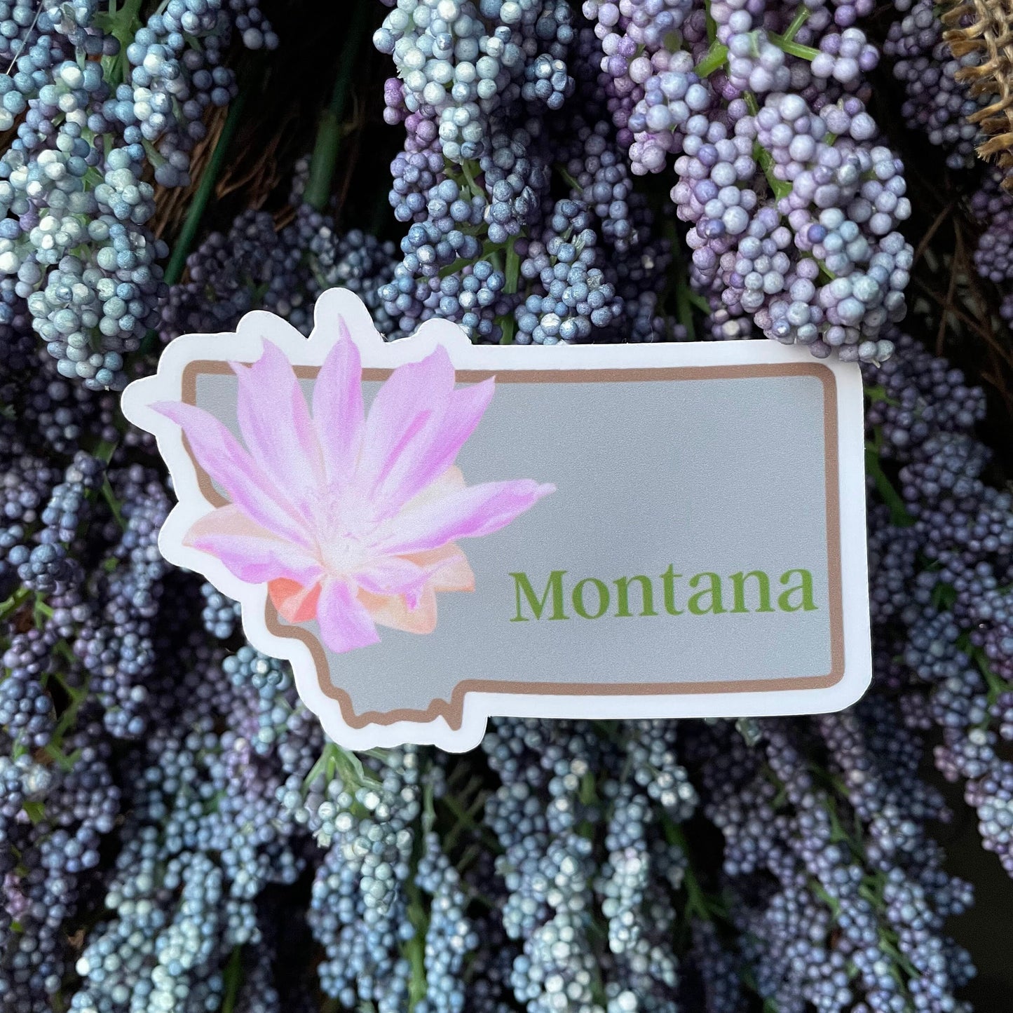 Montana State Flower Vinyl Sticker