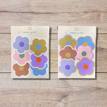 Colorful Flower Vinyl Sticker Set