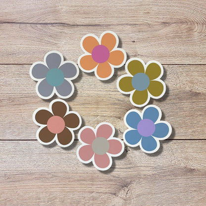 Colorful Daisy Vinyl Sticker Set