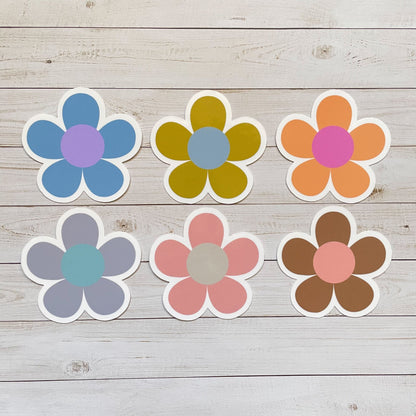 Colorful Daisy Vinyl Sticker Set