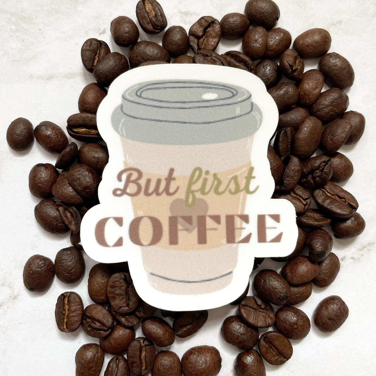 But First Coffee Vinyl Sticker