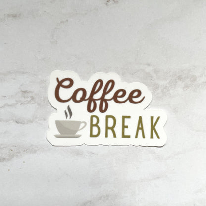 Coffee Break Vinyl Sticker