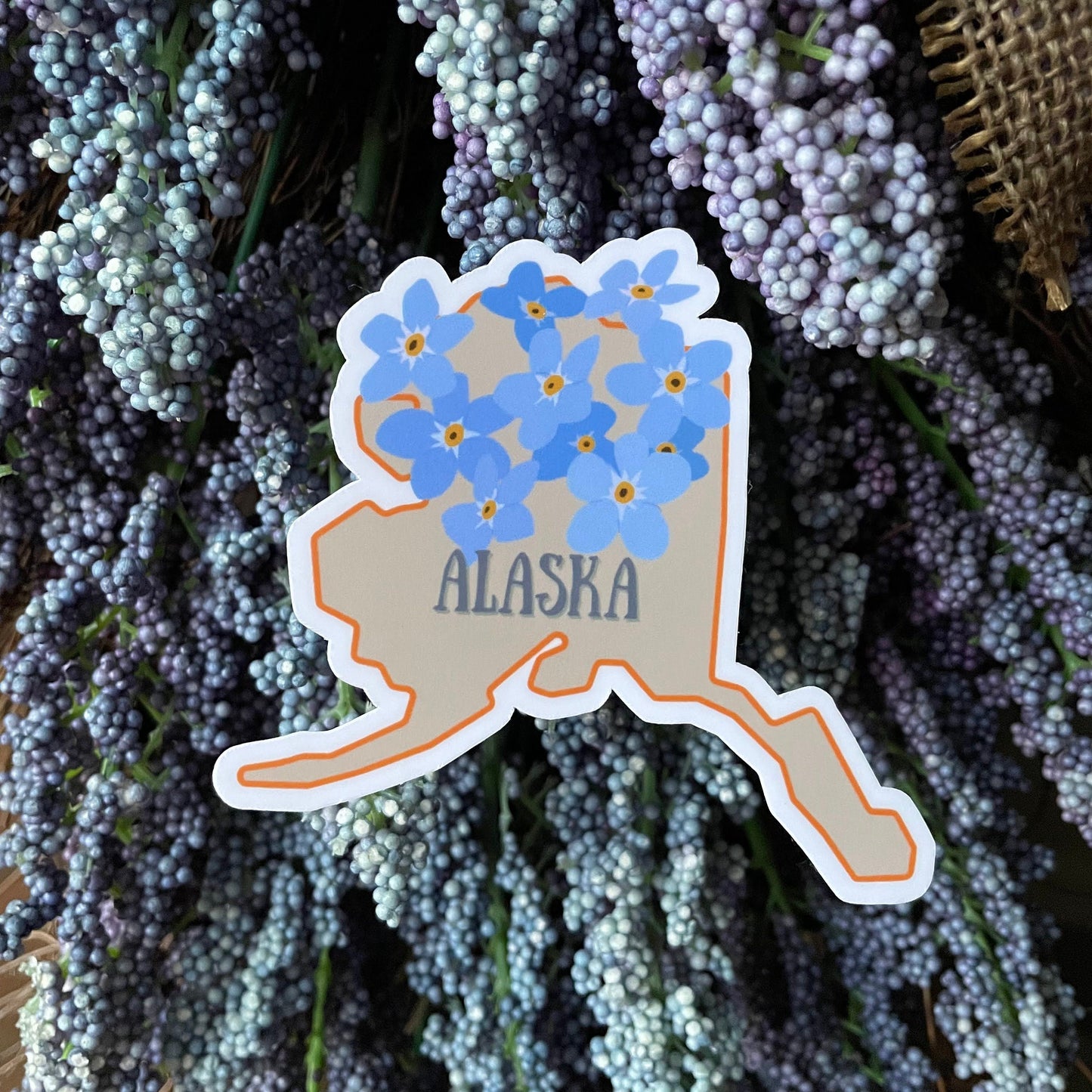 Alaska State Flower Vinyl Sticker