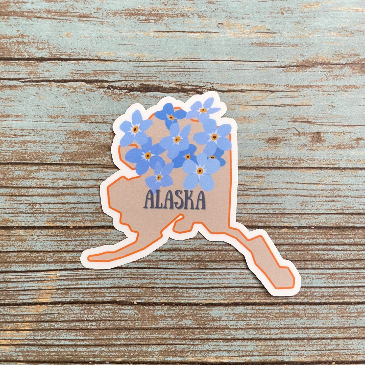 Alaska State Flower Vinyl Sticker