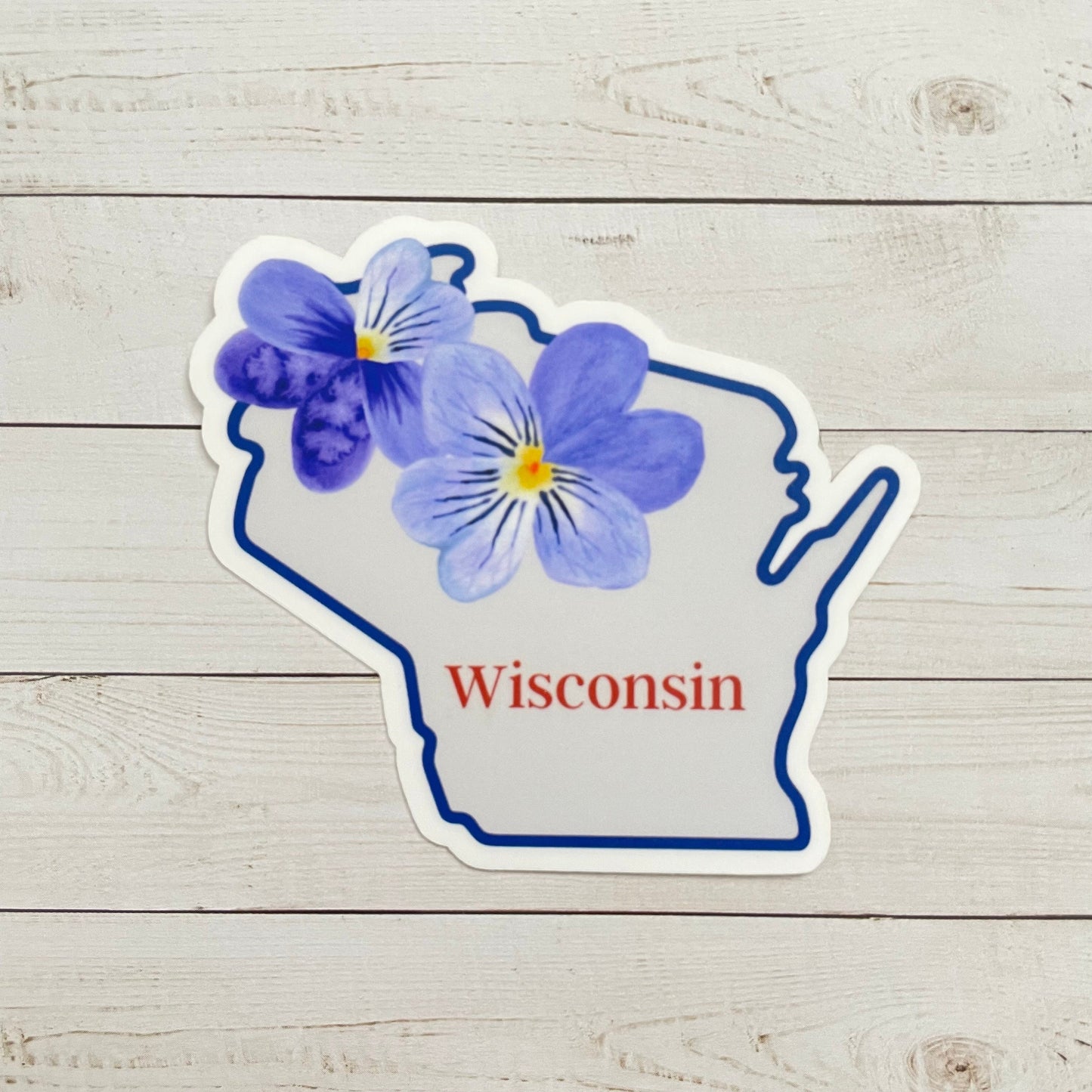 Wisconsin State Flower Vinyl Sticker