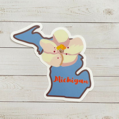 Michigan State Flower Vinyl Sticker
