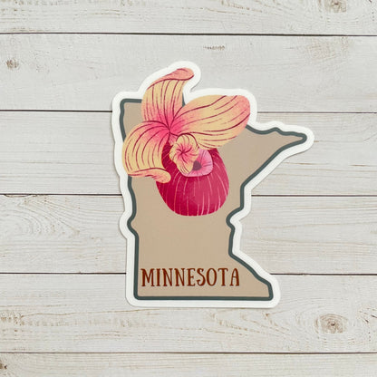 Minnesota State Flower Vinyl Sticker