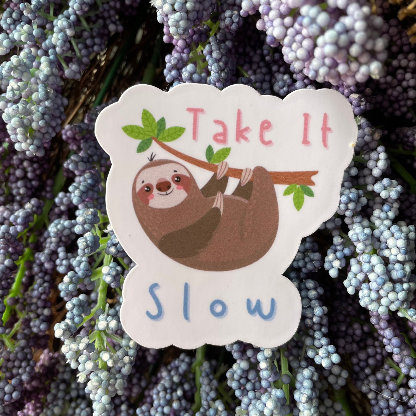 Sloth Take It Slow Vinyl Sticker