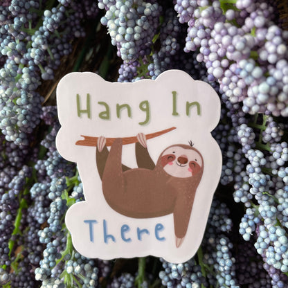 Sloth Hang In There Vinyl Sticker