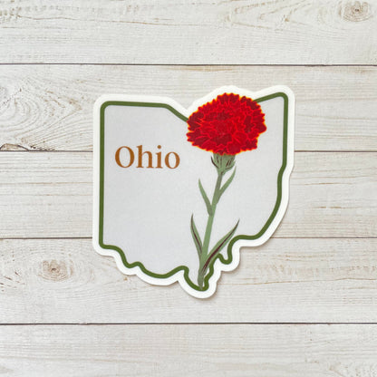Ohio State Flower Vinyl Sticker
