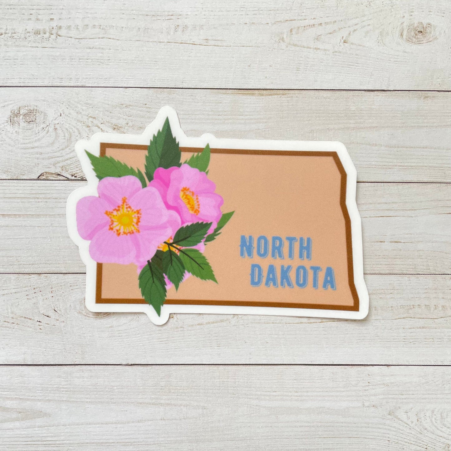 North Dakota State Flower Vinyl Sticker