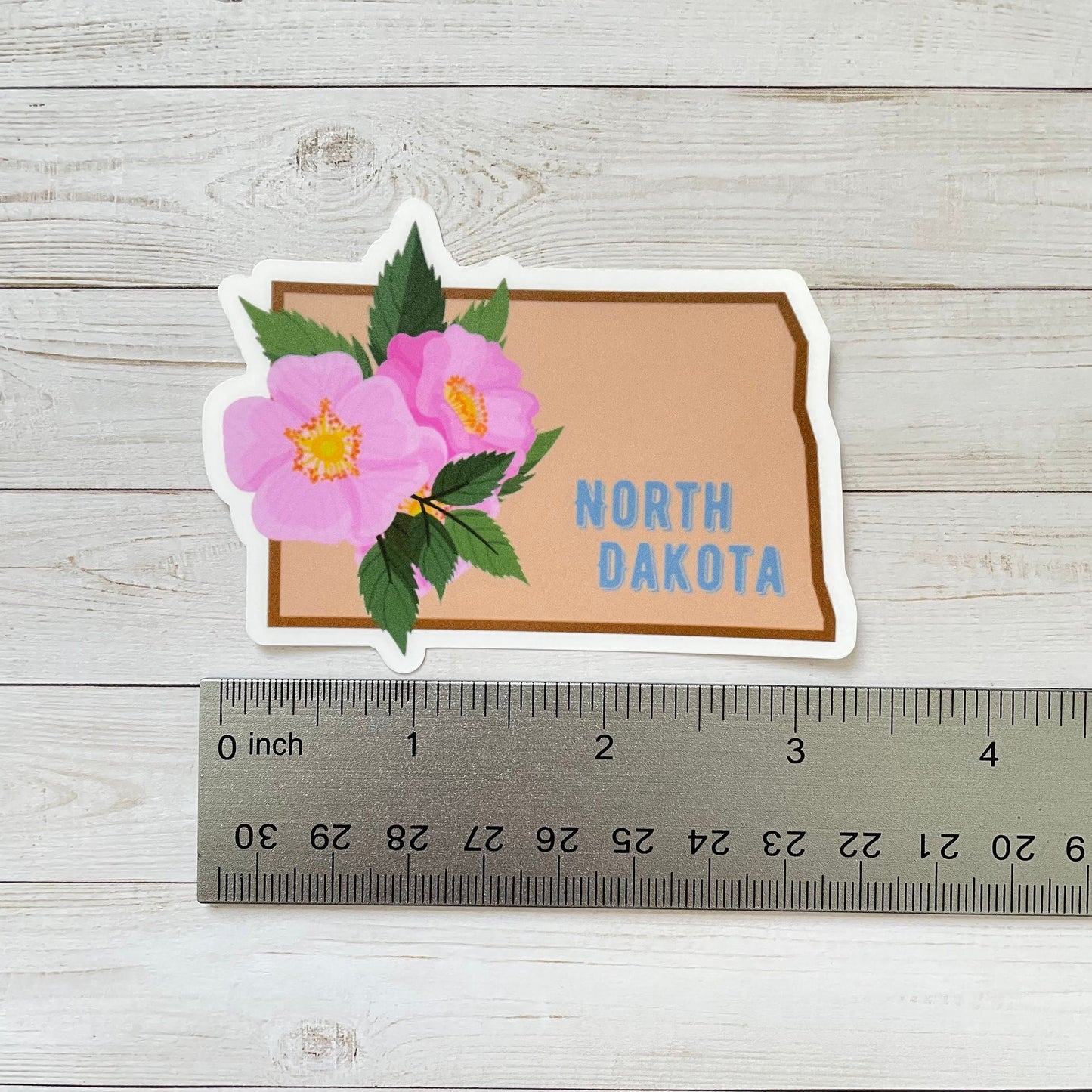 North Dakota State Flower Vinyl Sticker