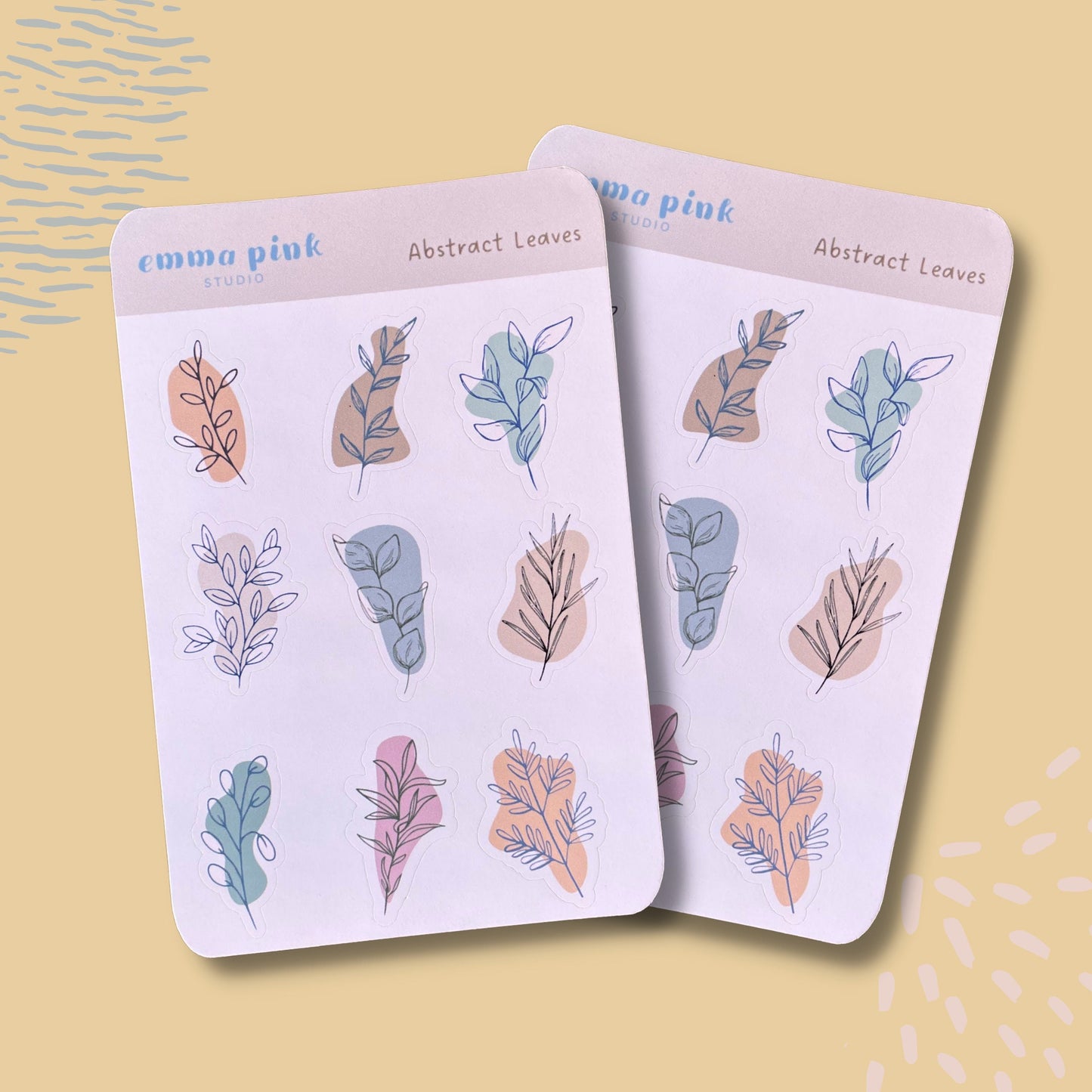 Abstract Leaves Sticker Sheet