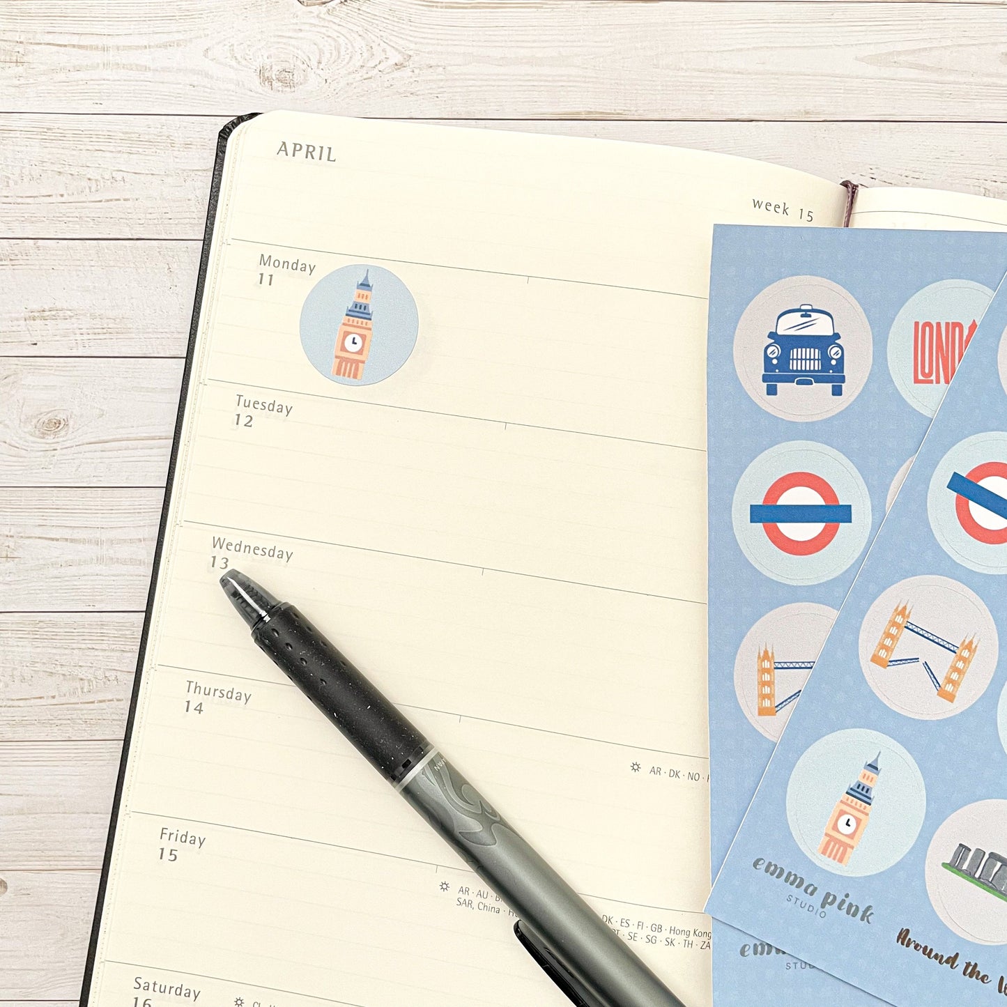 England Travel Sticker Sheet