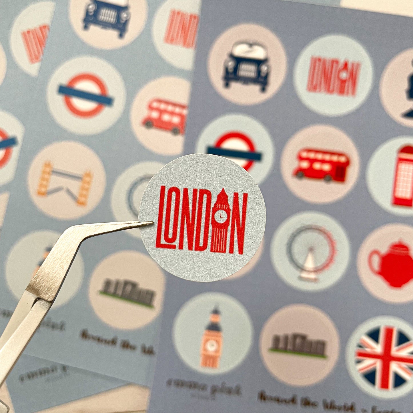 England Travel Sticker Sheet