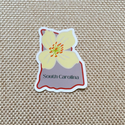 South Carolina State Flower Vinyl Sticker