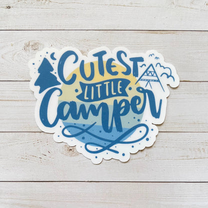 Cutest Little Camper Vinyl Sticker