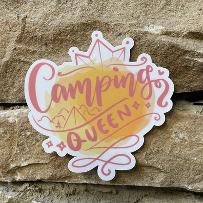 Camping Queen Vinyl Sticker