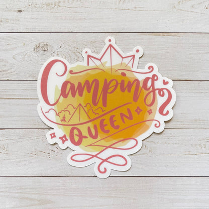 Camping Queen Vinyl Sticker
