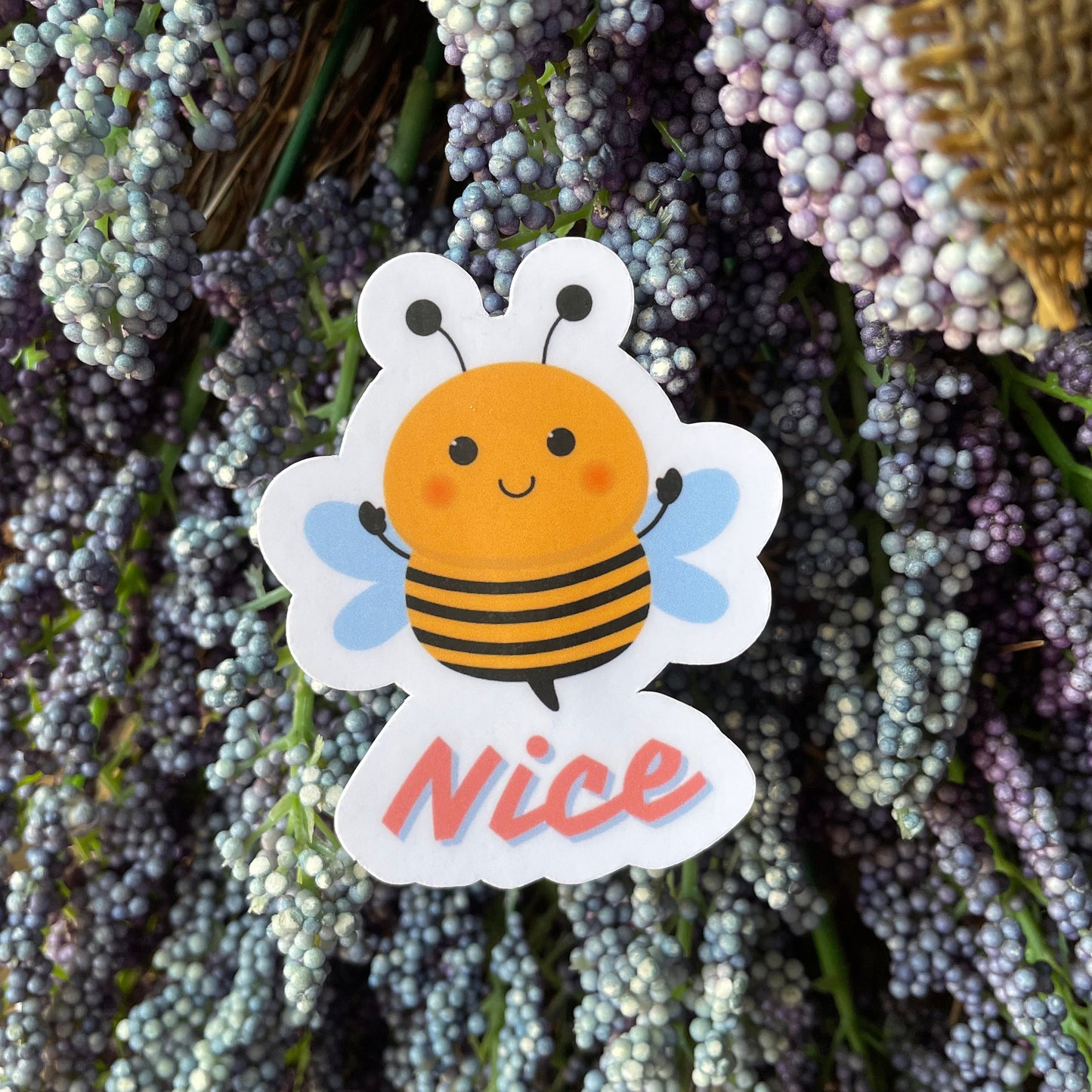 Bee Nice Vinyl Sticker