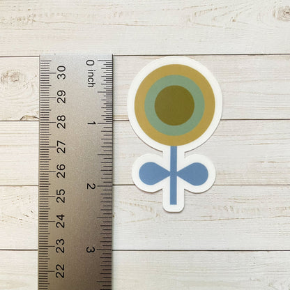 Retro Boho Flower Vinyl Sticker