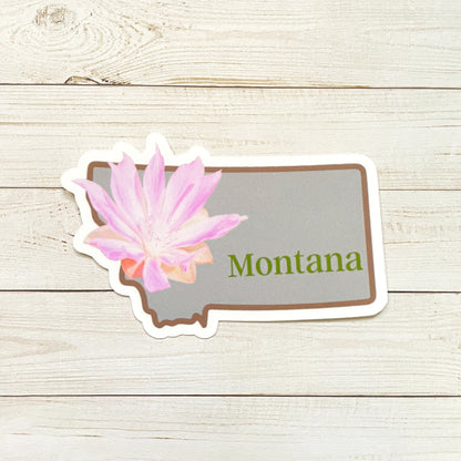 Montana State Flower Vinyl Sticker