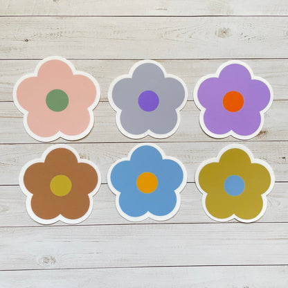 Colorful Flower Vinyl Sticker Set