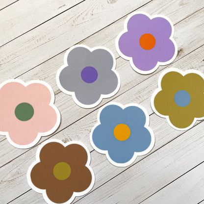 Colorful Flower Vinyl Sticker Set