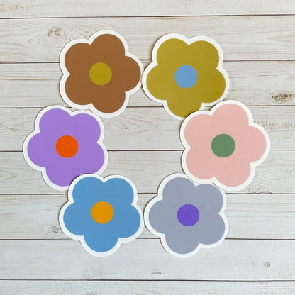 Colorful Flower Vinyl Sticker Set