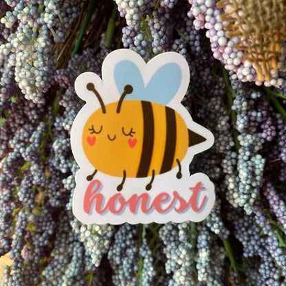 Bee Honest Vinyl Sticker